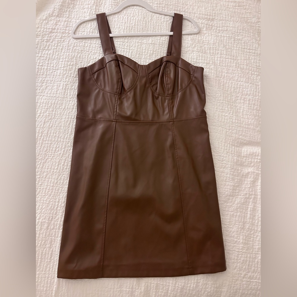 Target leather dress. Size medium. Brown.